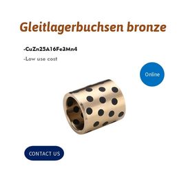 Gleitlagerbuchsen Bronze Alloy Bronze Gleitlager Bushing With Graphite Inserted