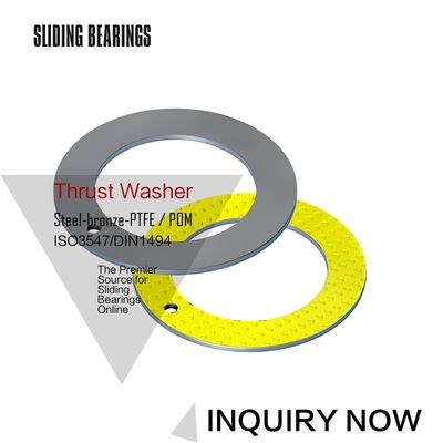 अच्छी कीमत भारी उद्योग के लिए फ्लैट कांस्य Gleitlager वॉशर गैसकेट POM लेपित स्टील समग्र ऑनलाइन